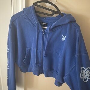 Playboy cropped zip up